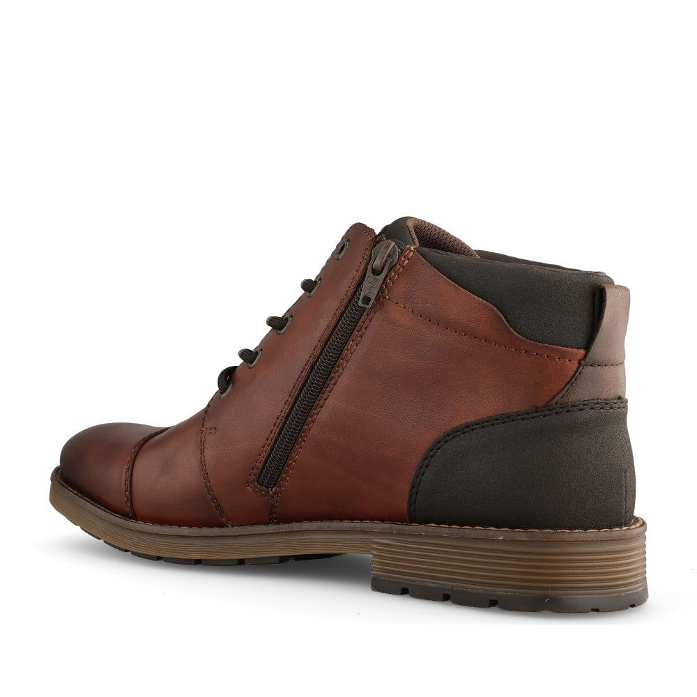 Rieker Mens F4500 Lace Boot In Brown