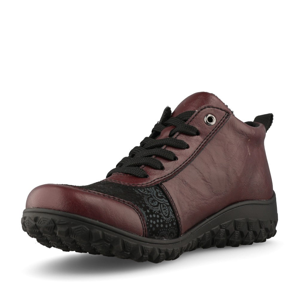Rieker Ladies 59541 Lace Boot In Red