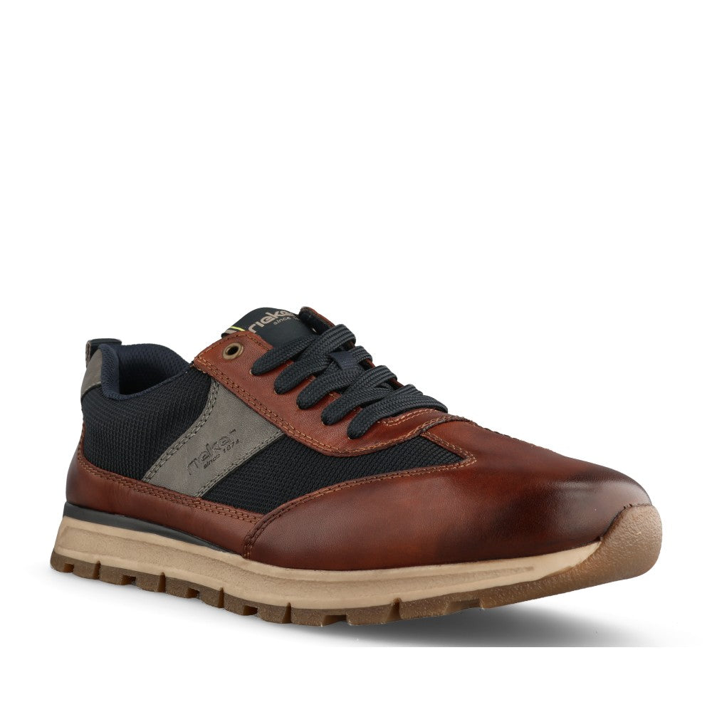 Rieker Mens B0507 Lace Shoe In Brown