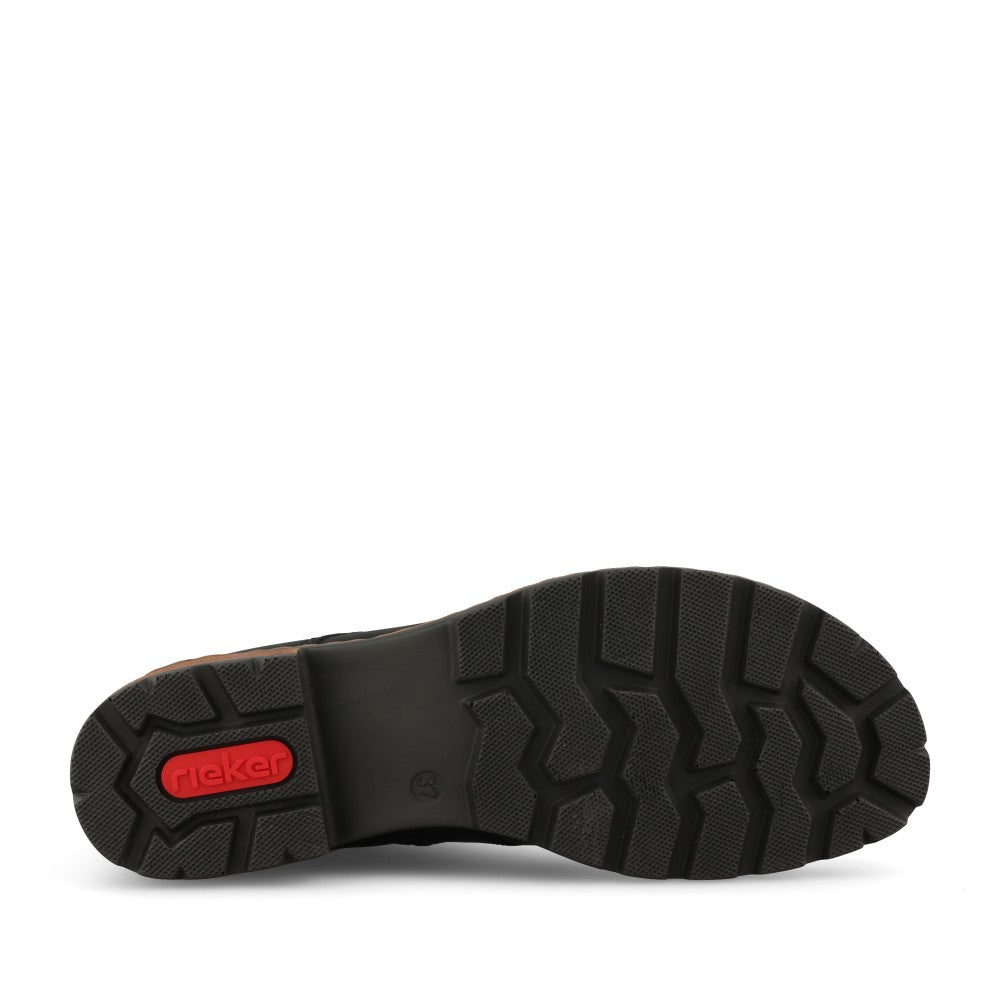 Rieker Ladies Z9340 Lace Boot In Black
