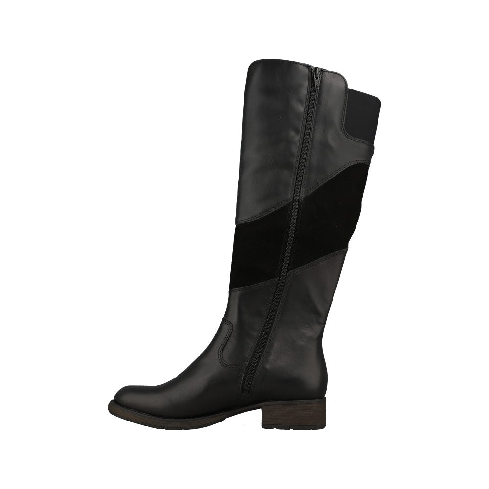 Rieker Ladies Z9566 Long Leg Boot In Black