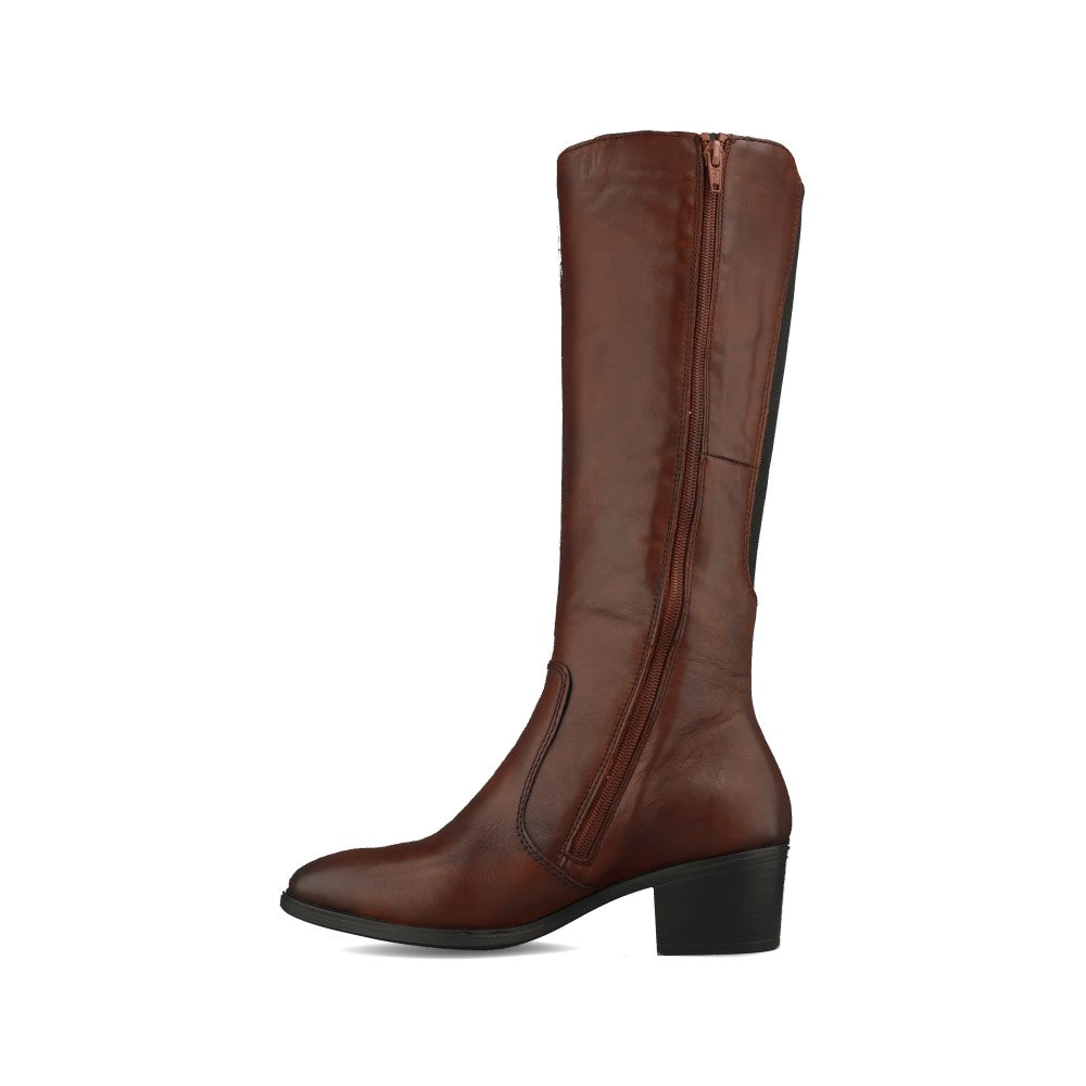 Rieker Ladies 73955 Long Leg Boot In Brown