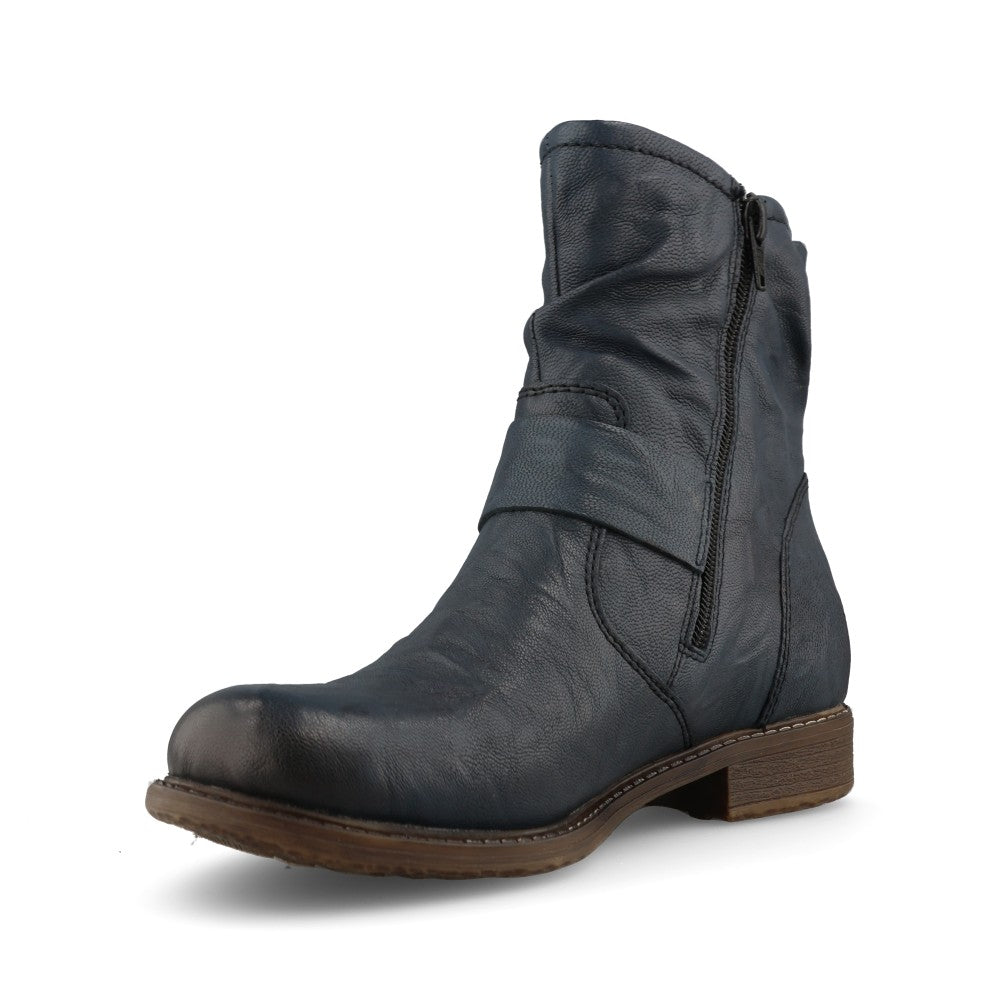 Rieker Ladies 74857 Ankle Boot In Blue