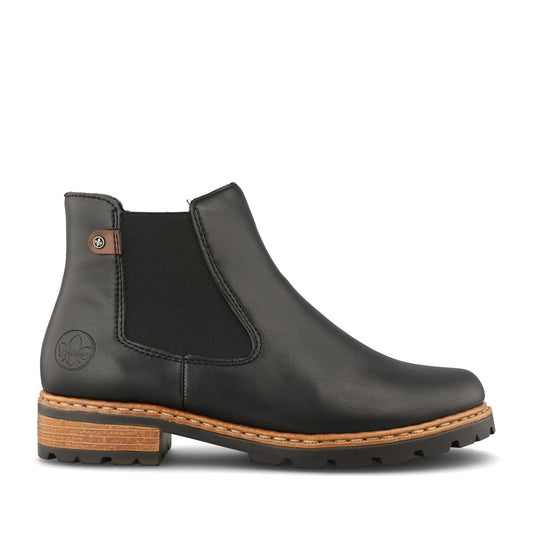 Rieker Ladies Z9354 Ankle Boot In Black