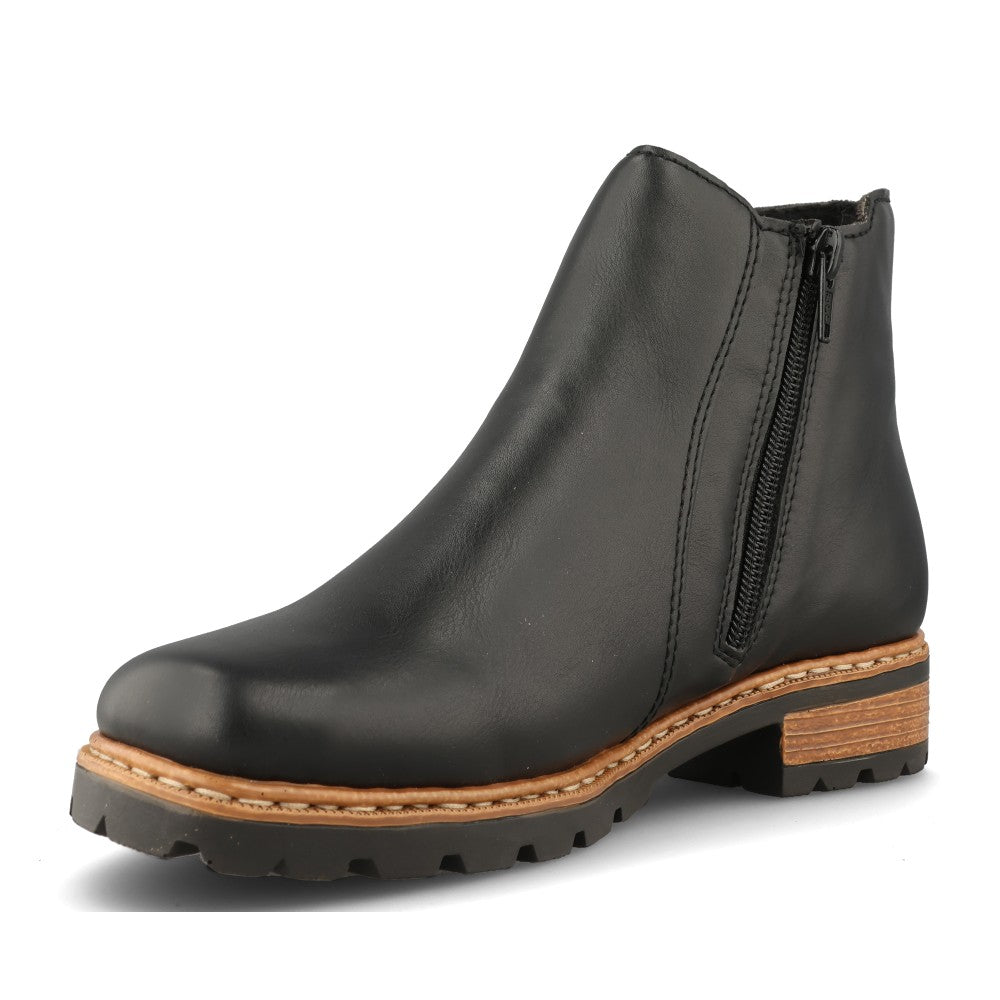 Rieker Ladies Z9354 Ankle Boot In Black