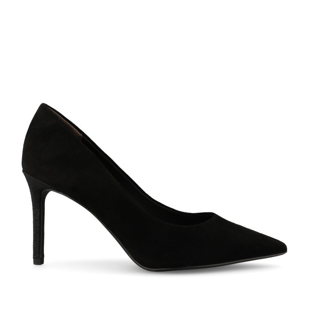 Tamaris Ladies 1-22480 Suede Leather Stiletto In Black