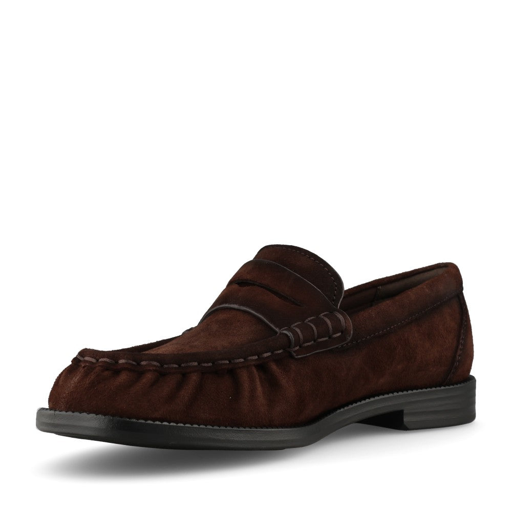 Tamaris Ladies 1-24251 Suede Leather Loafer In Mocha