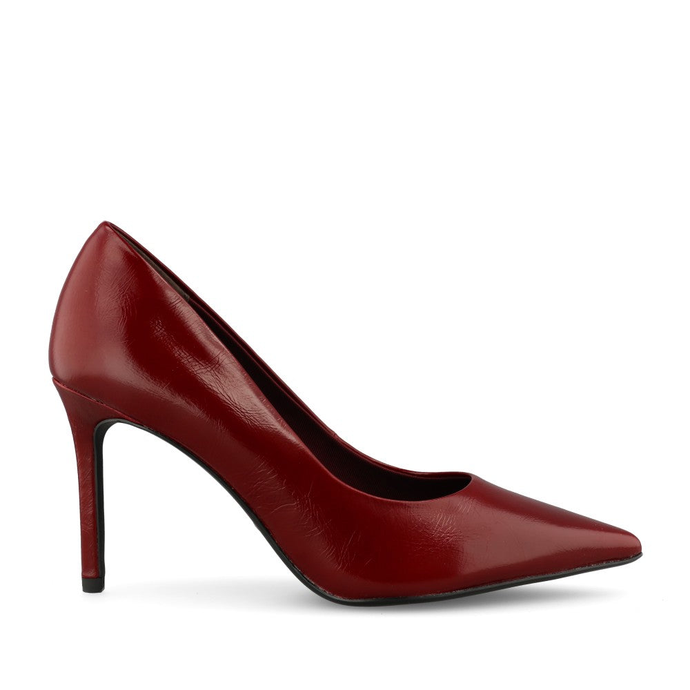 Tamaris Ladies 1-22480 Patent Leather Stiletto In Burgandy