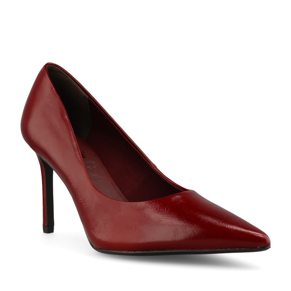 Tamaris Ladies 1-22480 Patent Leather Stiletto In Burgandy
