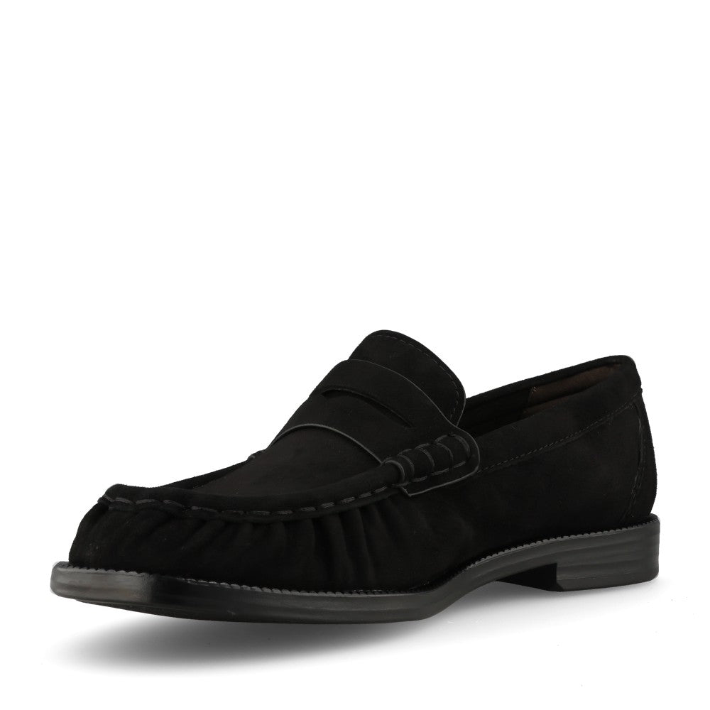 Tamaris Ladies 1-24251 Suede Leather Loafer In Black
