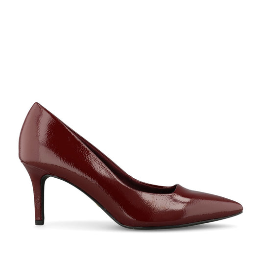 Tamaris Ladies 1-22424 High Heel Court Shoe In Burgandy