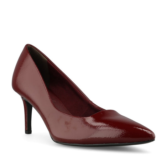 Tamaris Ladies 1-22424 High Heel Court Shoe In Burgandy