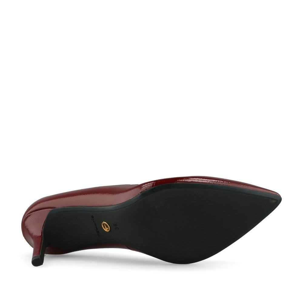 Tamaris Ladies 1-22424 High Heel Court Shoe In Burgandy
