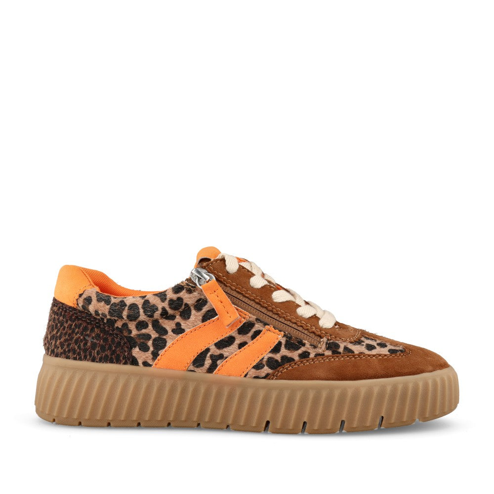 Tamaris Comfort Ladies 8-83739 Laced Trainer In Leopard