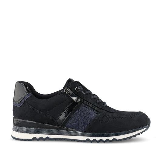 Marco Tozzi Ladies 2-23707 Ladies Laced Trainer in Navy