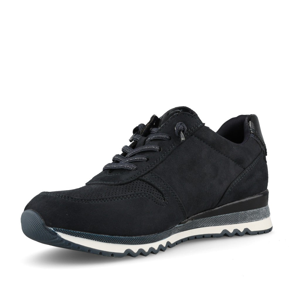 Marco Tozzi Ladies 2-23707 Ladies Laced Trainer in Navy