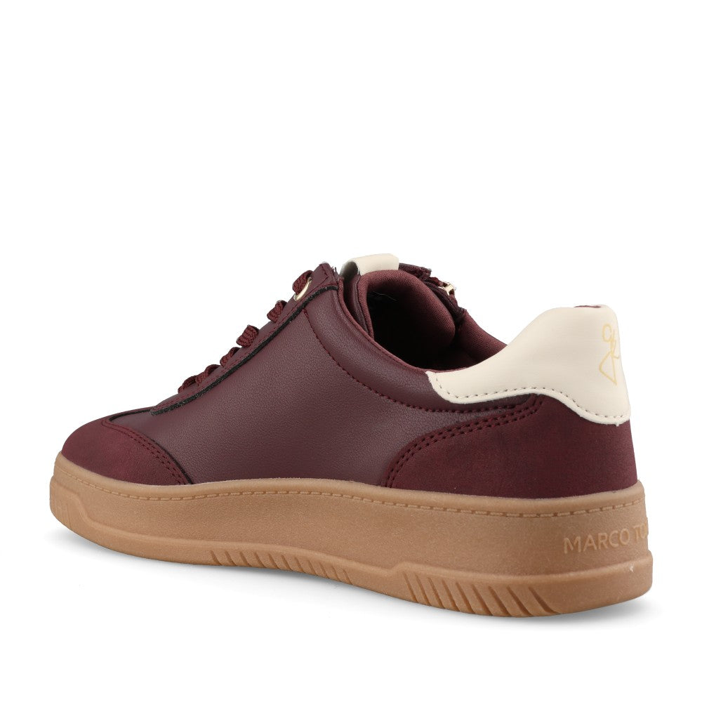 Marco Tozzi Ladies 2-83706 Ladies Laced Trainer in Berry