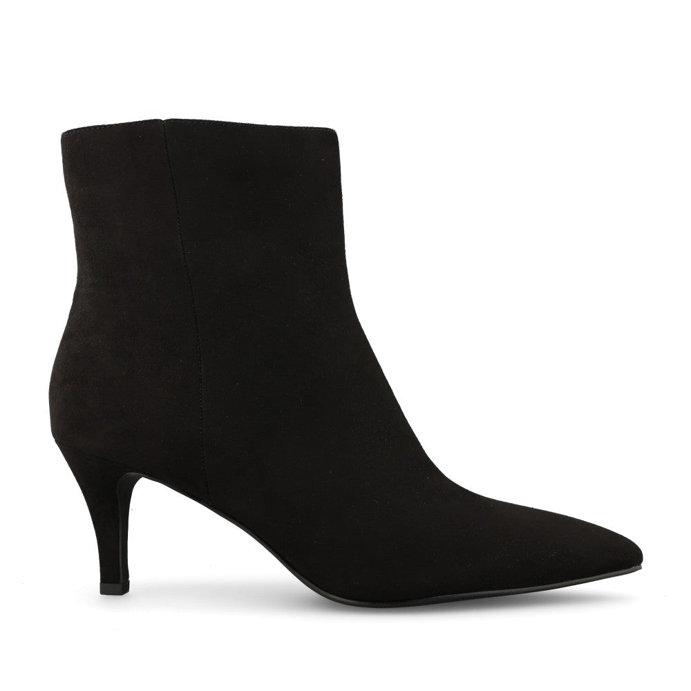Marco Tozzi Ladies 2-25329 Suede Mid Heel Ankle Boot in Black