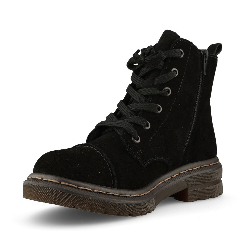 Rieker Ladies 78202 Lace Boot In Black