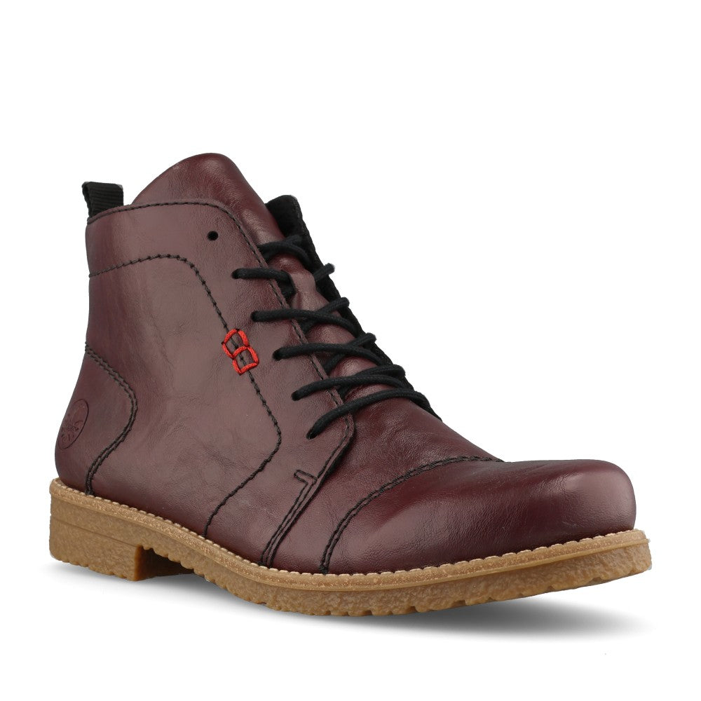 Rieker Ladies 73500 Lace Boot In Red