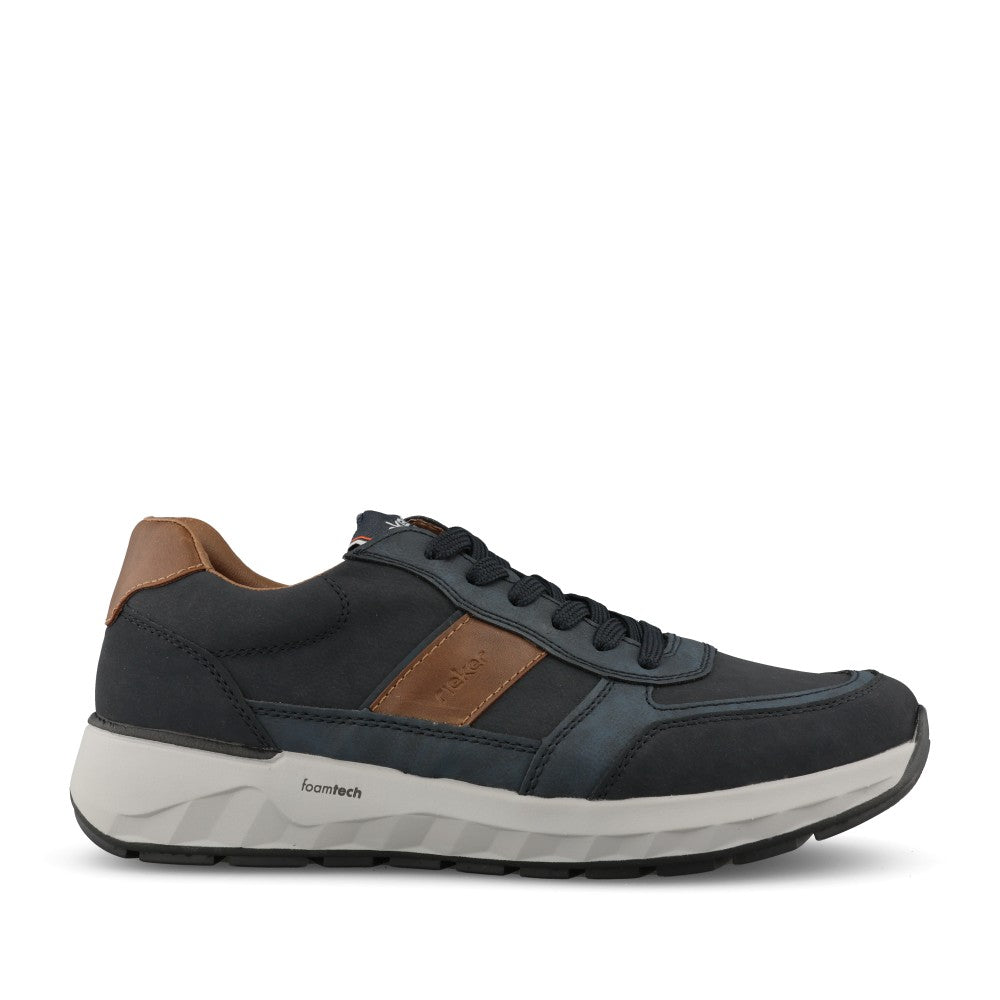 Rieker Mens 11505 Lace Shoe In Blue