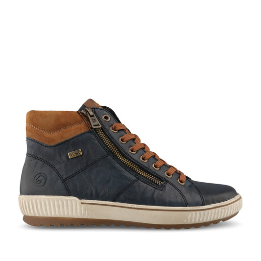Remonte Ladies D0772 Lace Boot In Blue