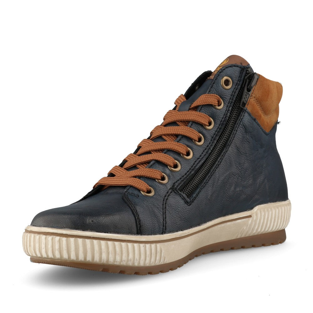 Remonte Ladies D0772 Lace Boot In Blue