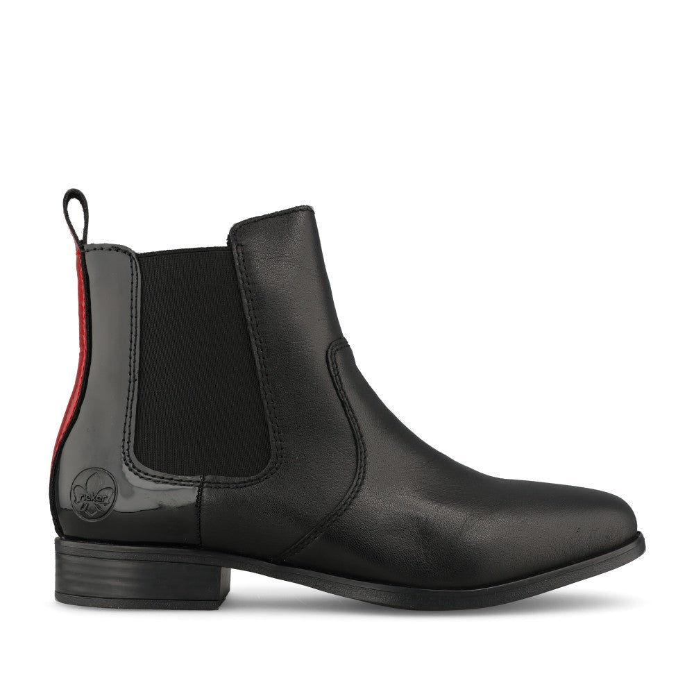 Rieker Ladies 77094 Ankle Boot In Black