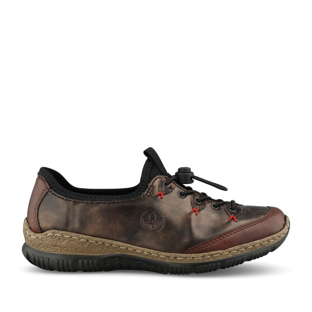 Rieker Ladies N3271 Shoe In Brown