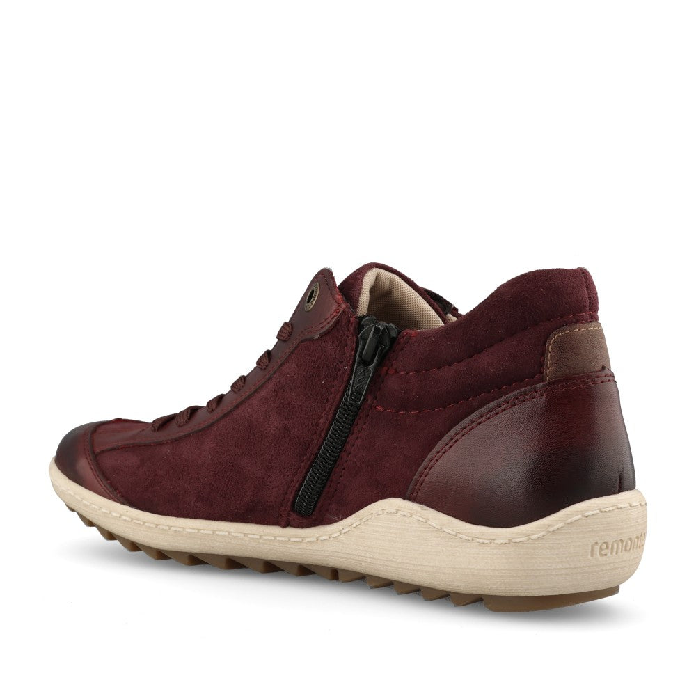 Remonte Ladies R1454-35 Lace Boot In Red