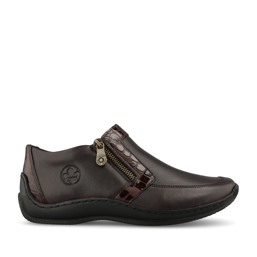Rieker Ladies L1773 Shoe In Brown