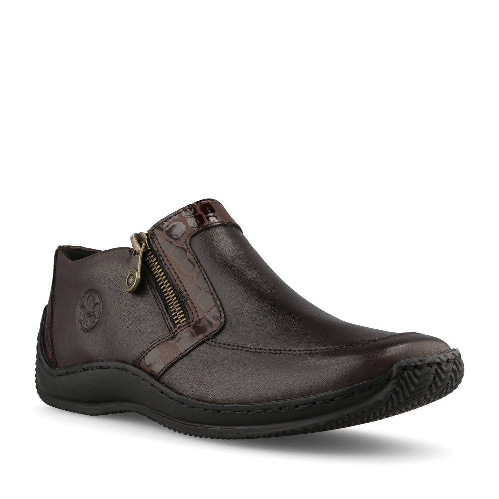 Rieker Ladies L1773 Shoe In Brown
