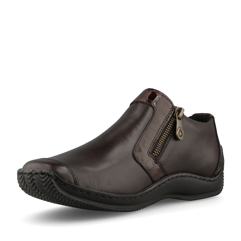 Rieker Ladies L1773 Shoe In Brown
