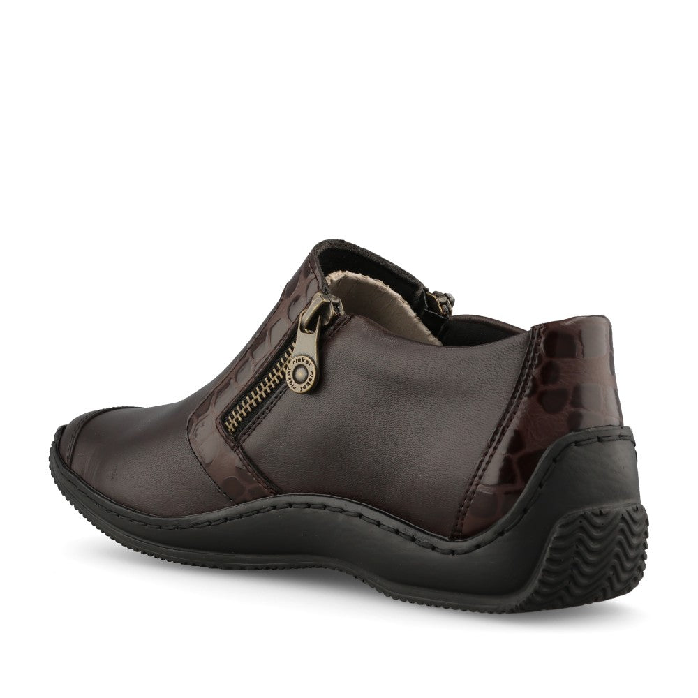 Rieker Ladies L1773 Shoe In Brown