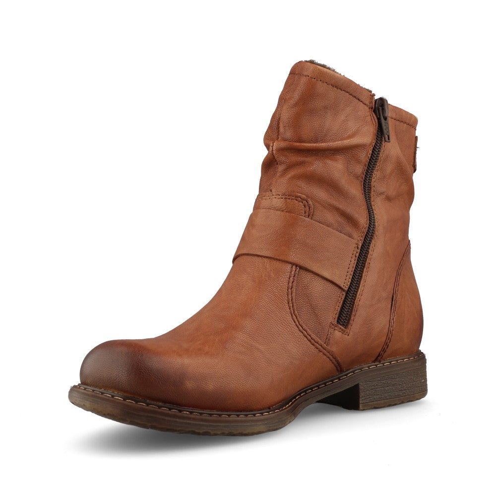 Rieker Ladies 74857 Ankle Boot In Brown