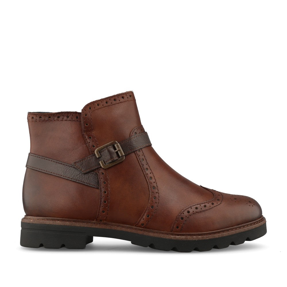 Remonte Ladies D2Q74 Ankle Boot In Brown