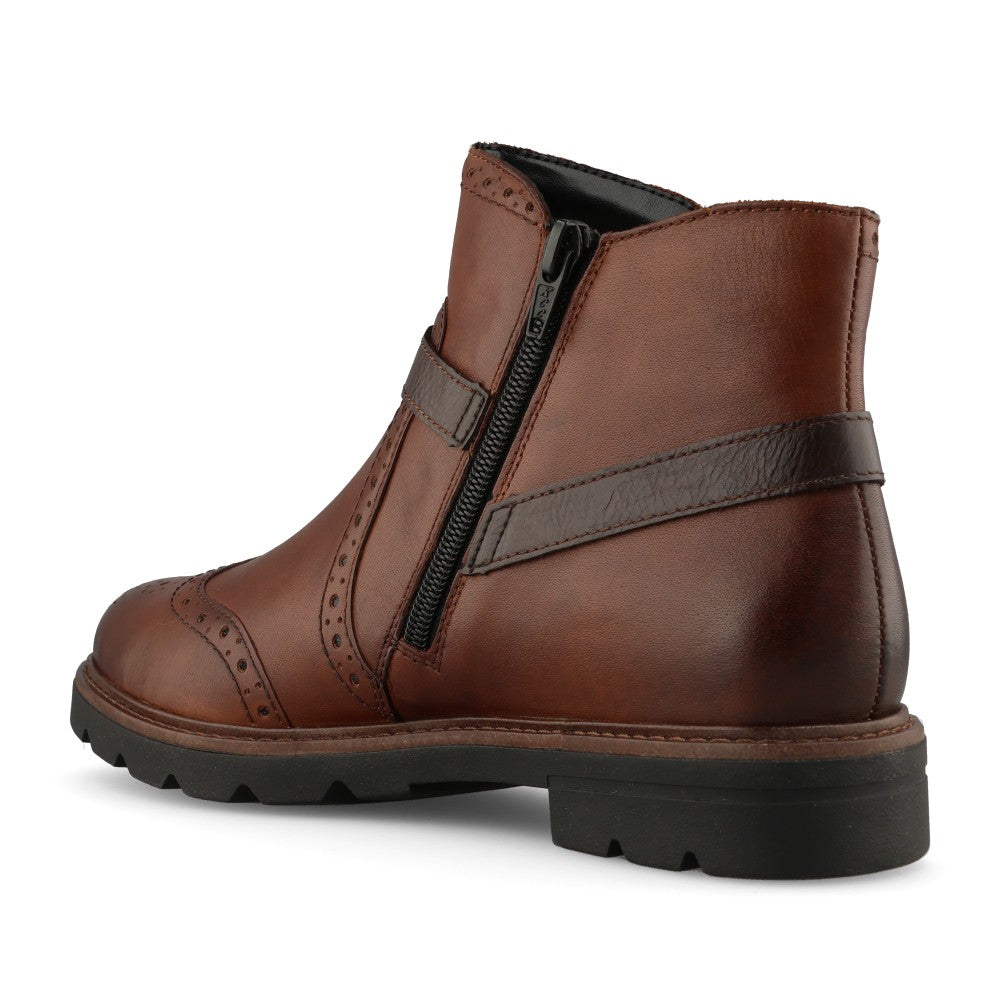 Remonte Ladies D2Q74 Ankle Boot In Brown
