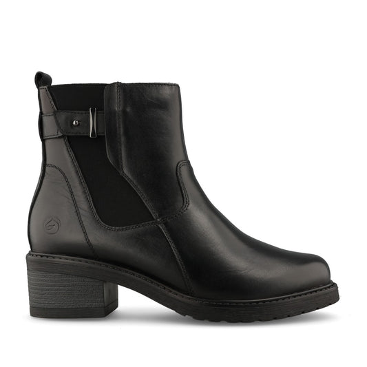 Remonte Ladies D1A82 Ankle Boot In Black