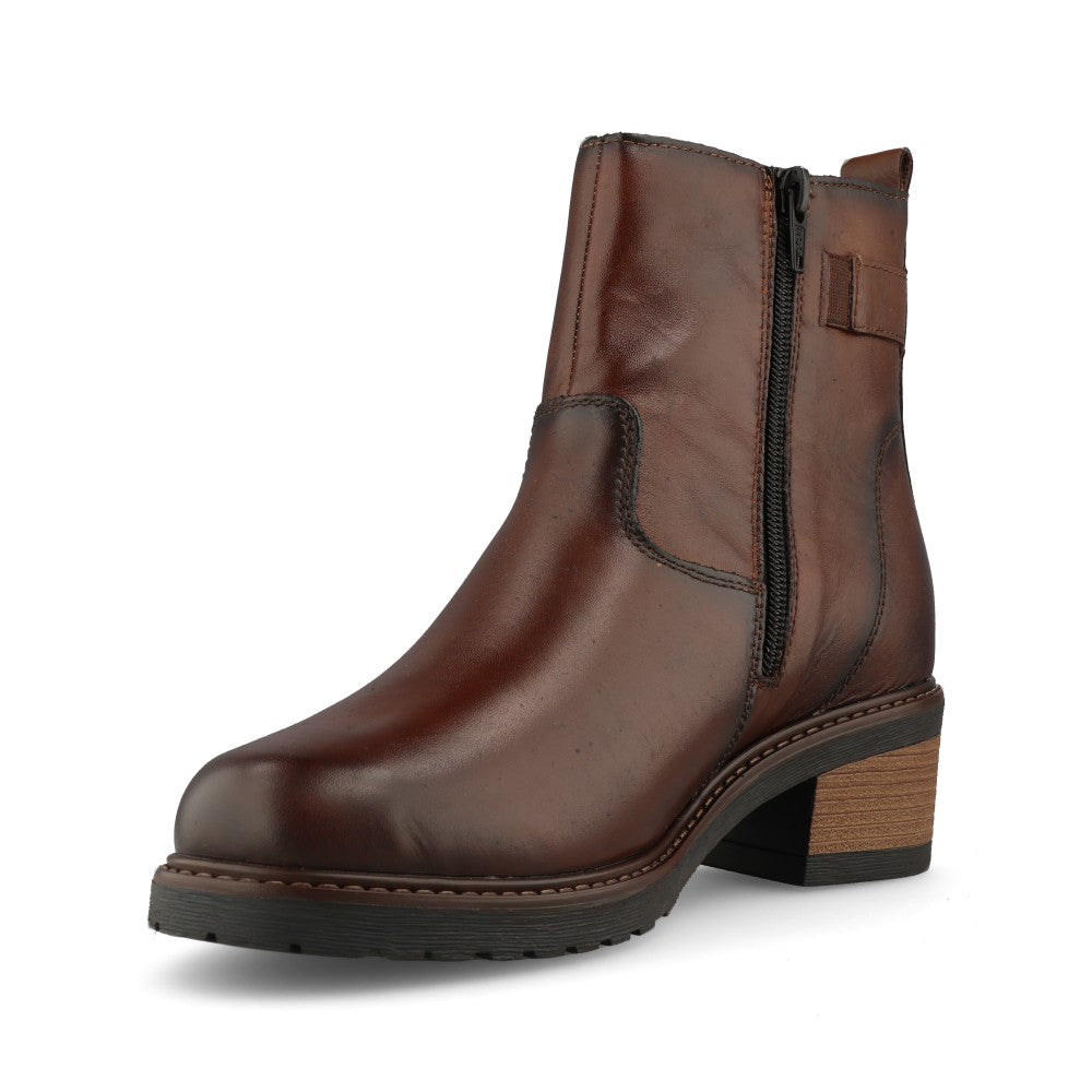 Remonte Ladies D1A82 Ankle Boot In Brown