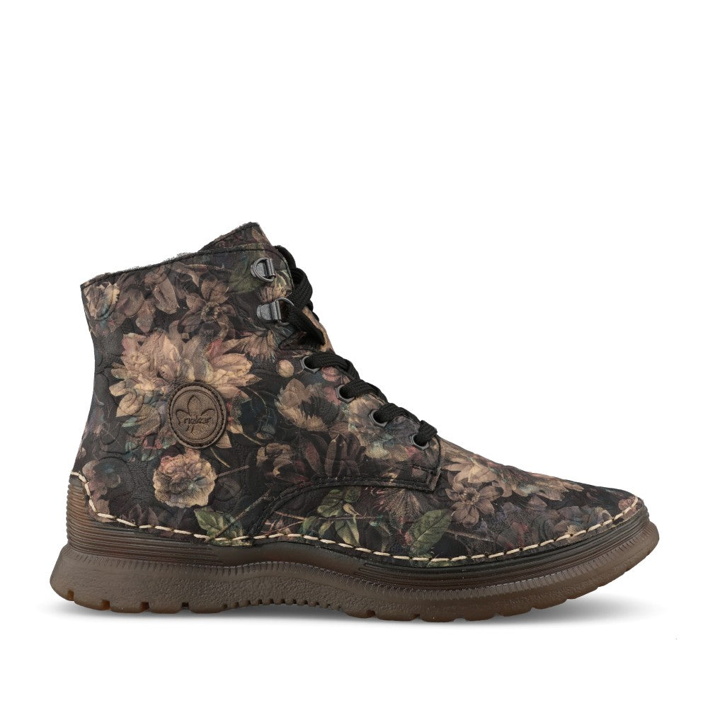 Rieker Ladies 53632 Lace Boot In Multi