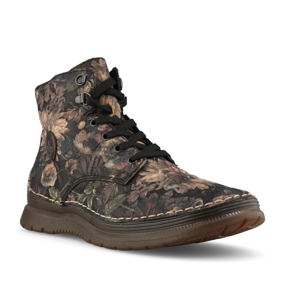 Rieker Ladies 53632 Lace Boot In Multi
