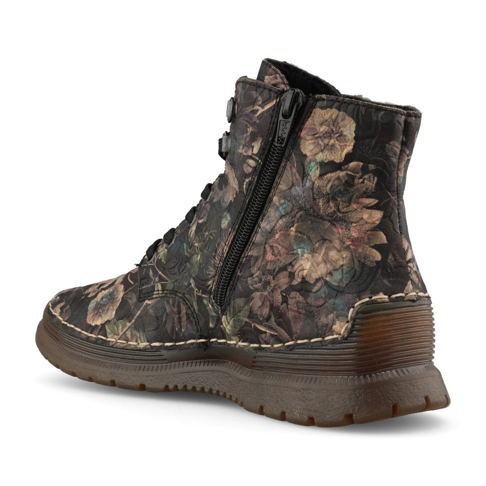 Rieker Ladies 53632 Lace Boot In Multi