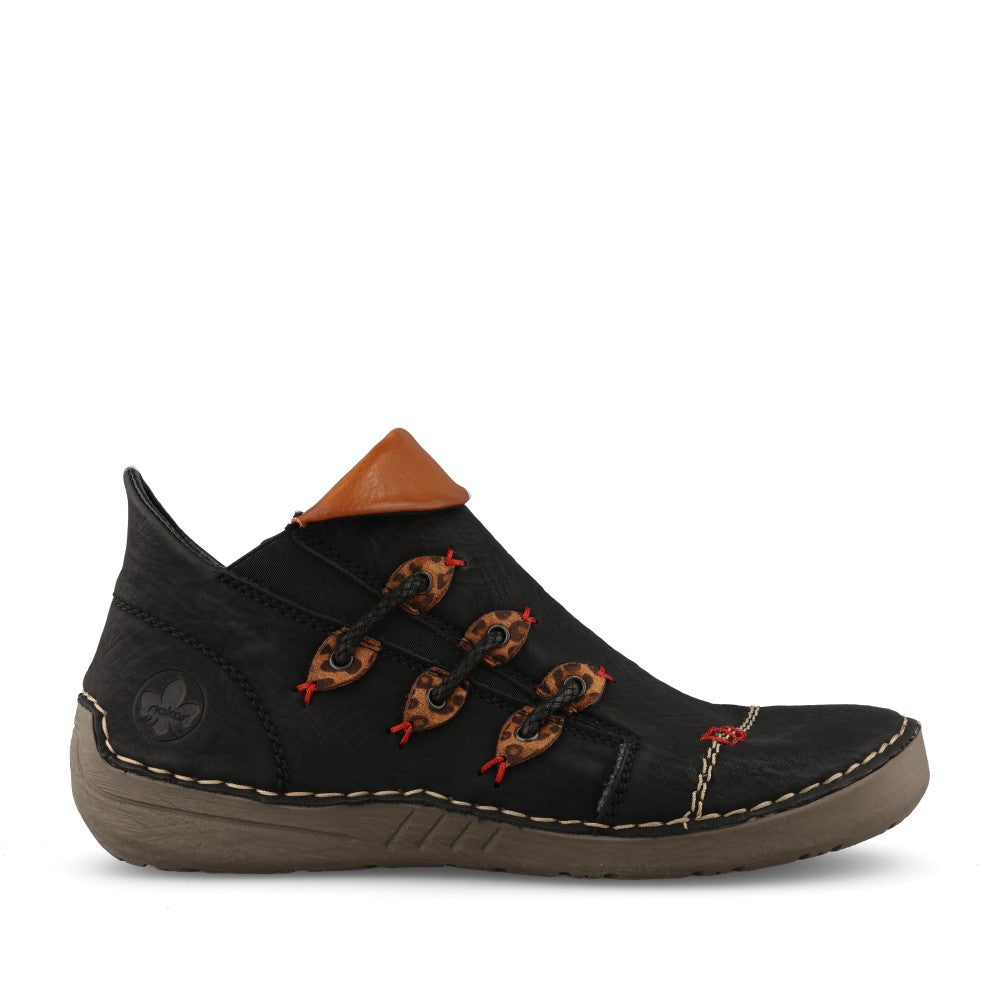 Rieker Ladies 72581 Ankle Boot In Black