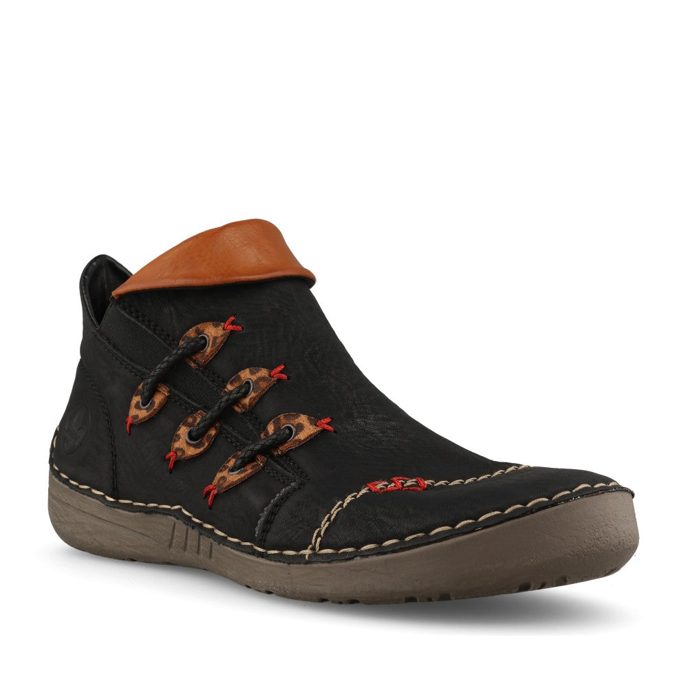 Rieker Ladies 72581 Ankle Boot In Black