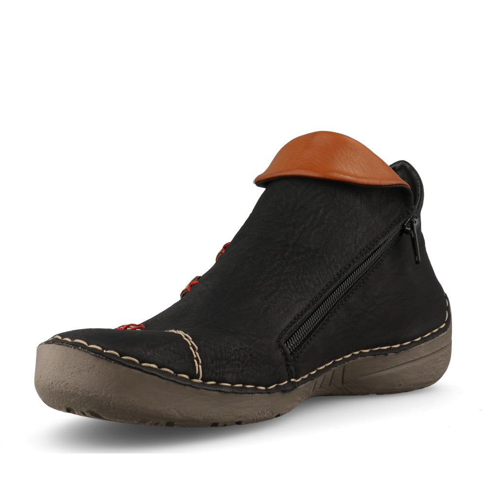 Rieker Ladies 72581 Ankle Boot In Black