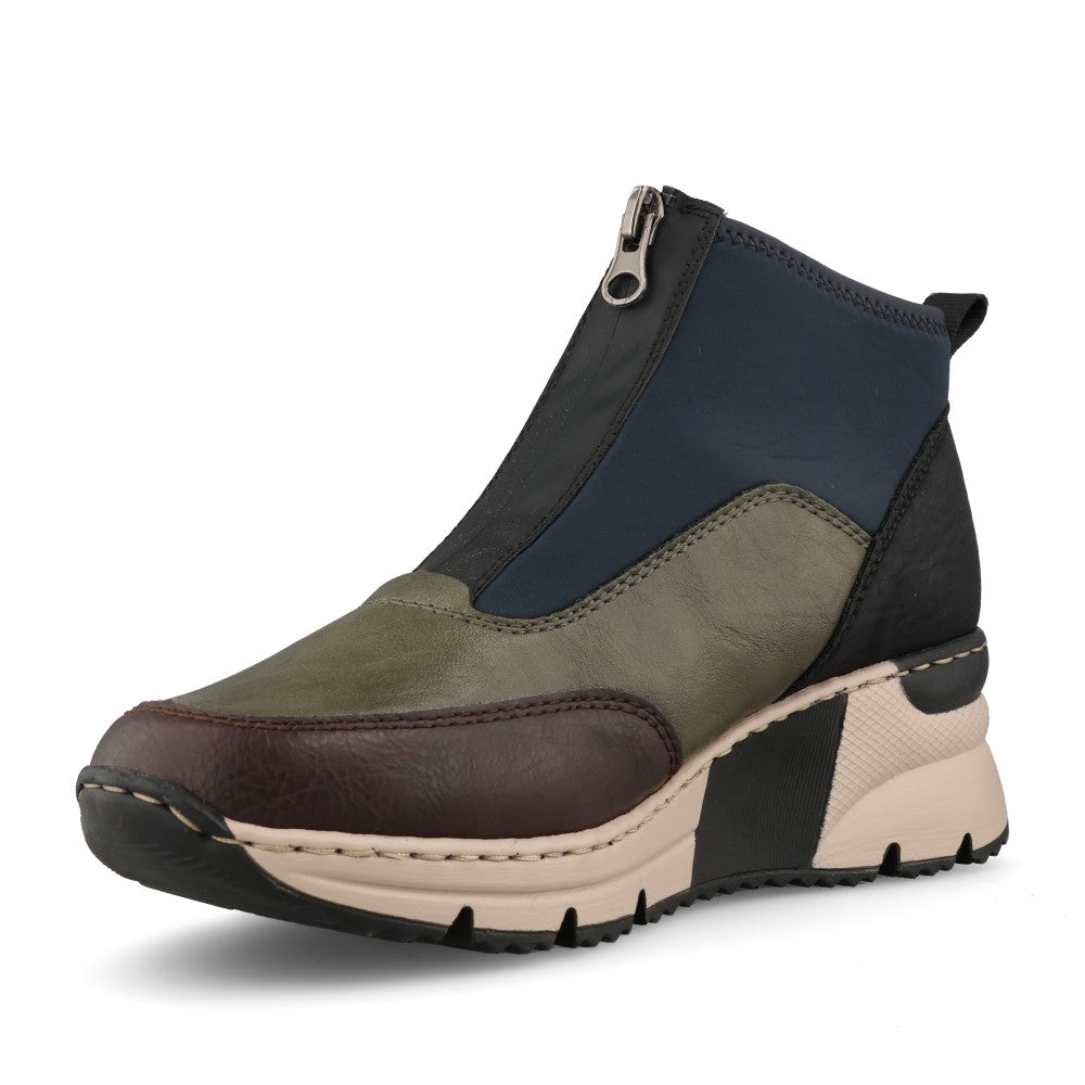Rieker Ladies N6352 Ankle Boot In Multi