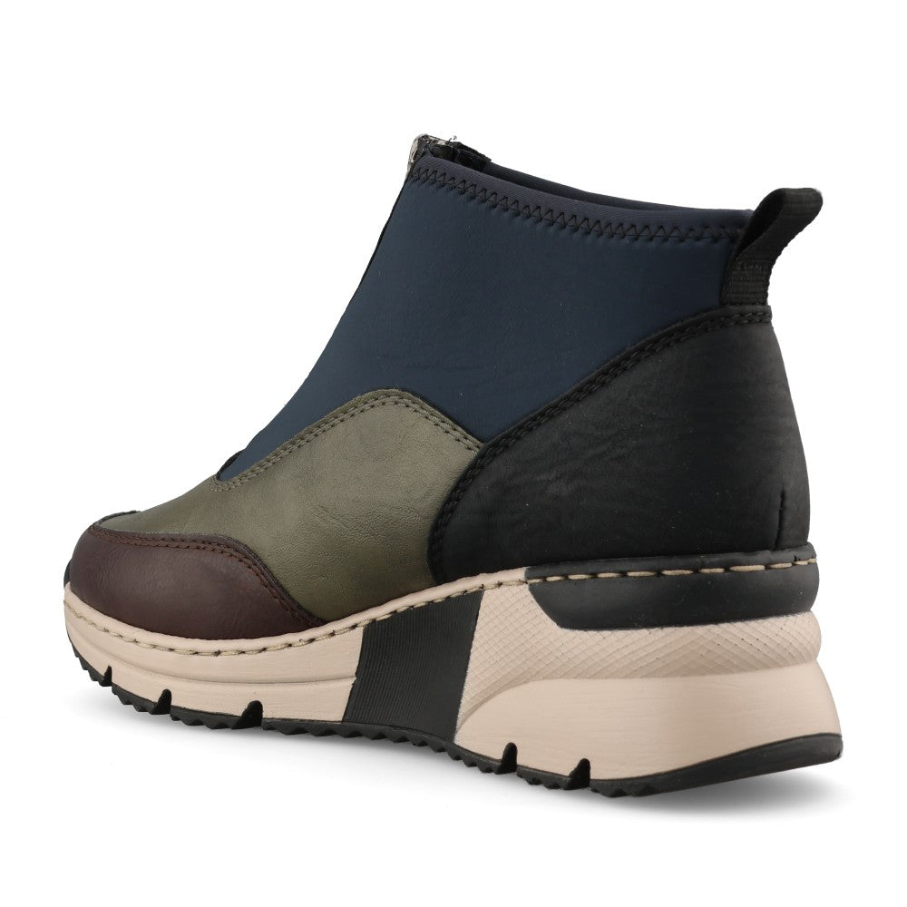 Rieker Ladies N6352 Ankle Boot In Multi
