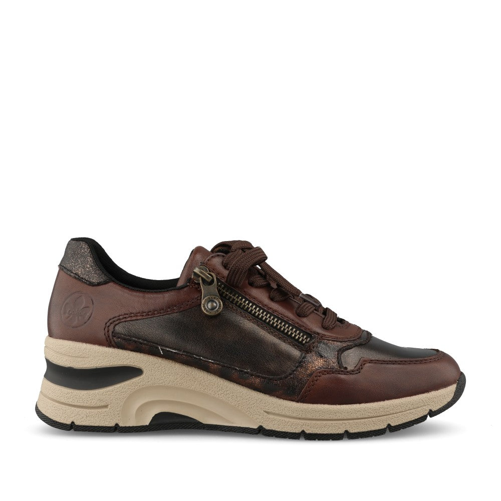 Rieker Ladies N9301-27 Shoe In Brown