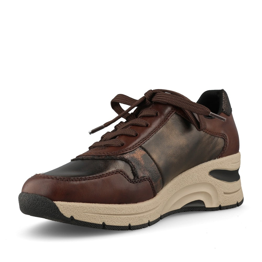 Rieker Ladies N9301-27 Shoe In Brown
