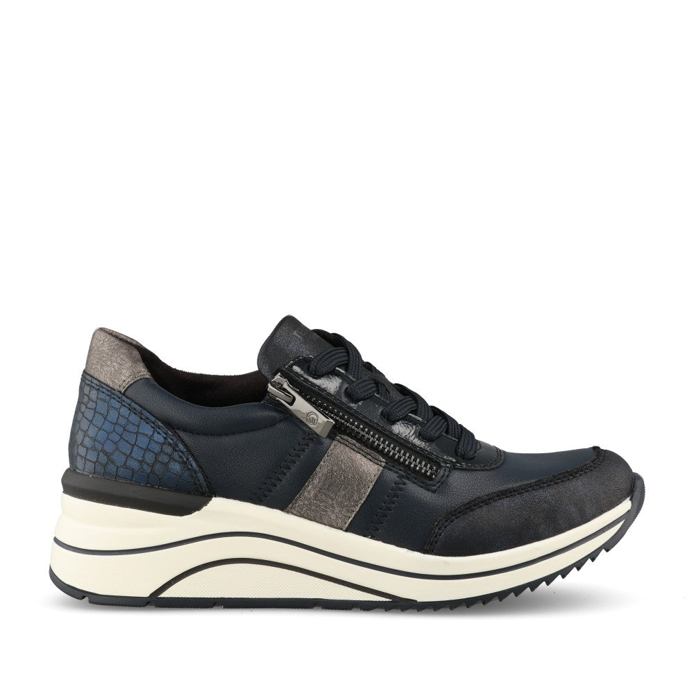 Remonte Ladies D0T09 Shoe In Blue